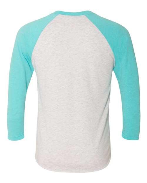 #color_tahiti blue sleeves/ heather white body