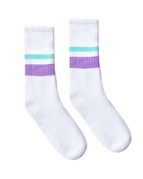 #color_mint/ lilac thin & thick stripe