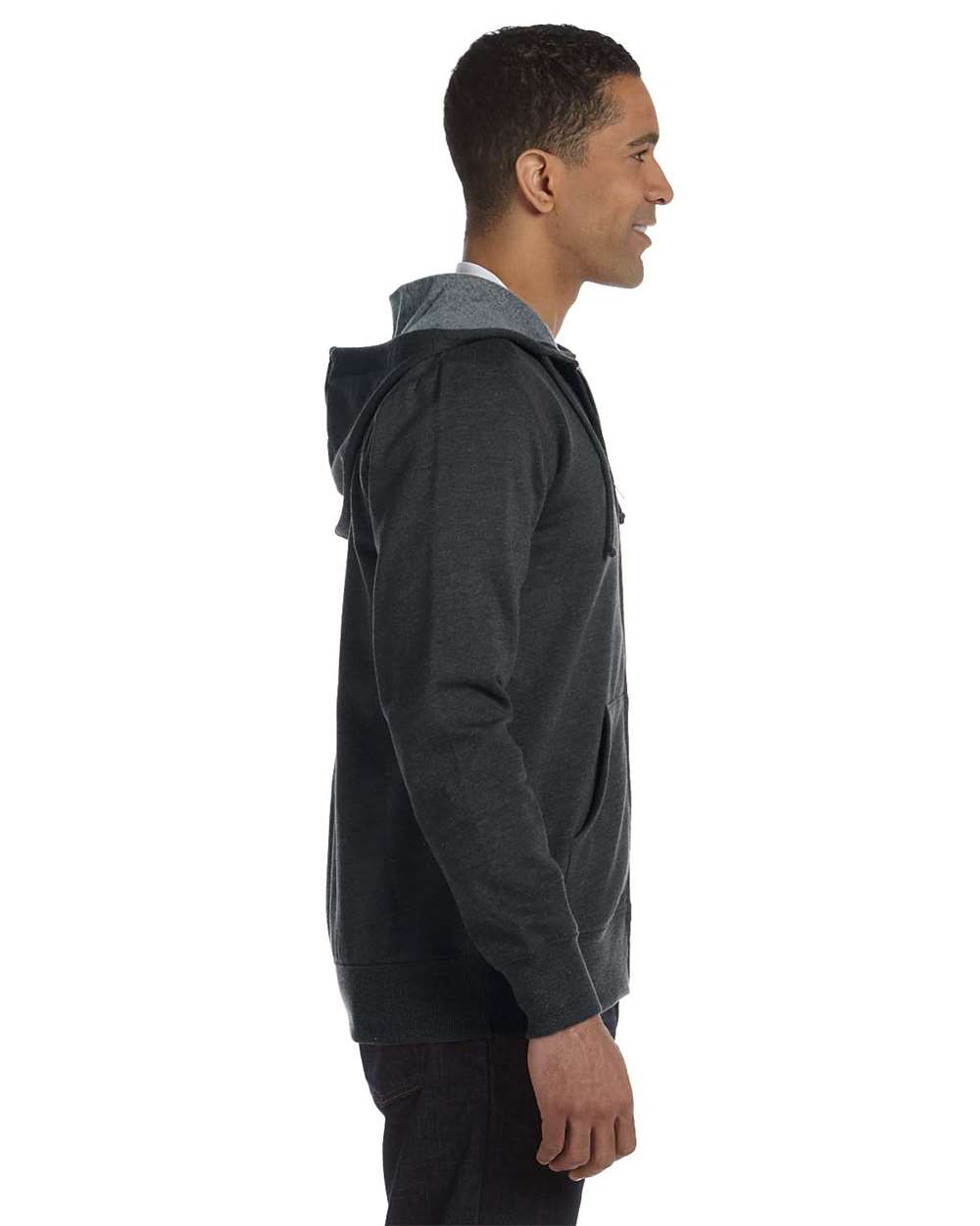 Unisex Heathered Full-Zip Hooded Sweatshirt EC5680 -  by Brands4Print.