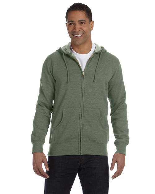 Unisex Heathered Full-Zip Hooded Sweatshirt EC5680 -  by Brands4Print.