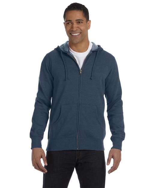 Unisex Heathered Full-Zip Hooded Sweatshirt EC5680 -  by Brands4Print.