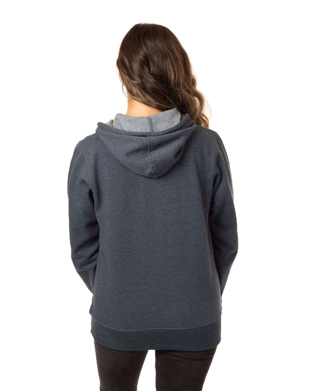 Heathered Full-Zip Hooded Sweatshirt Women's EC4580 -  by Brands4Print.