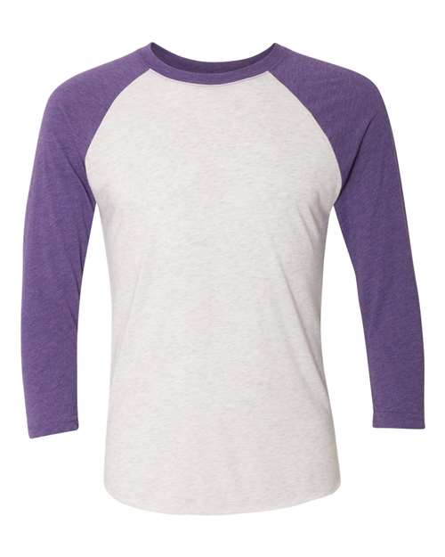 #color_purple rush sleeves/ heather white body