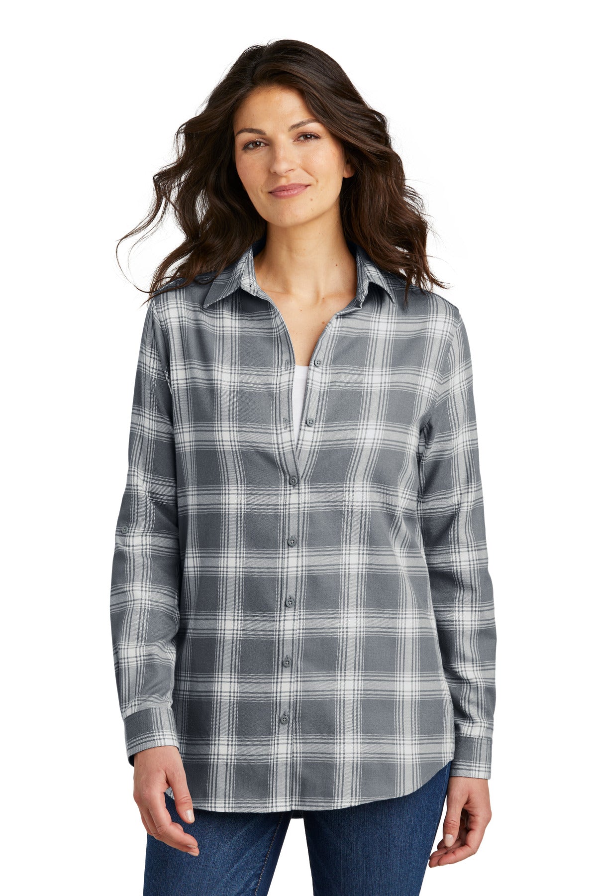 #color_grey/ cream open plaid