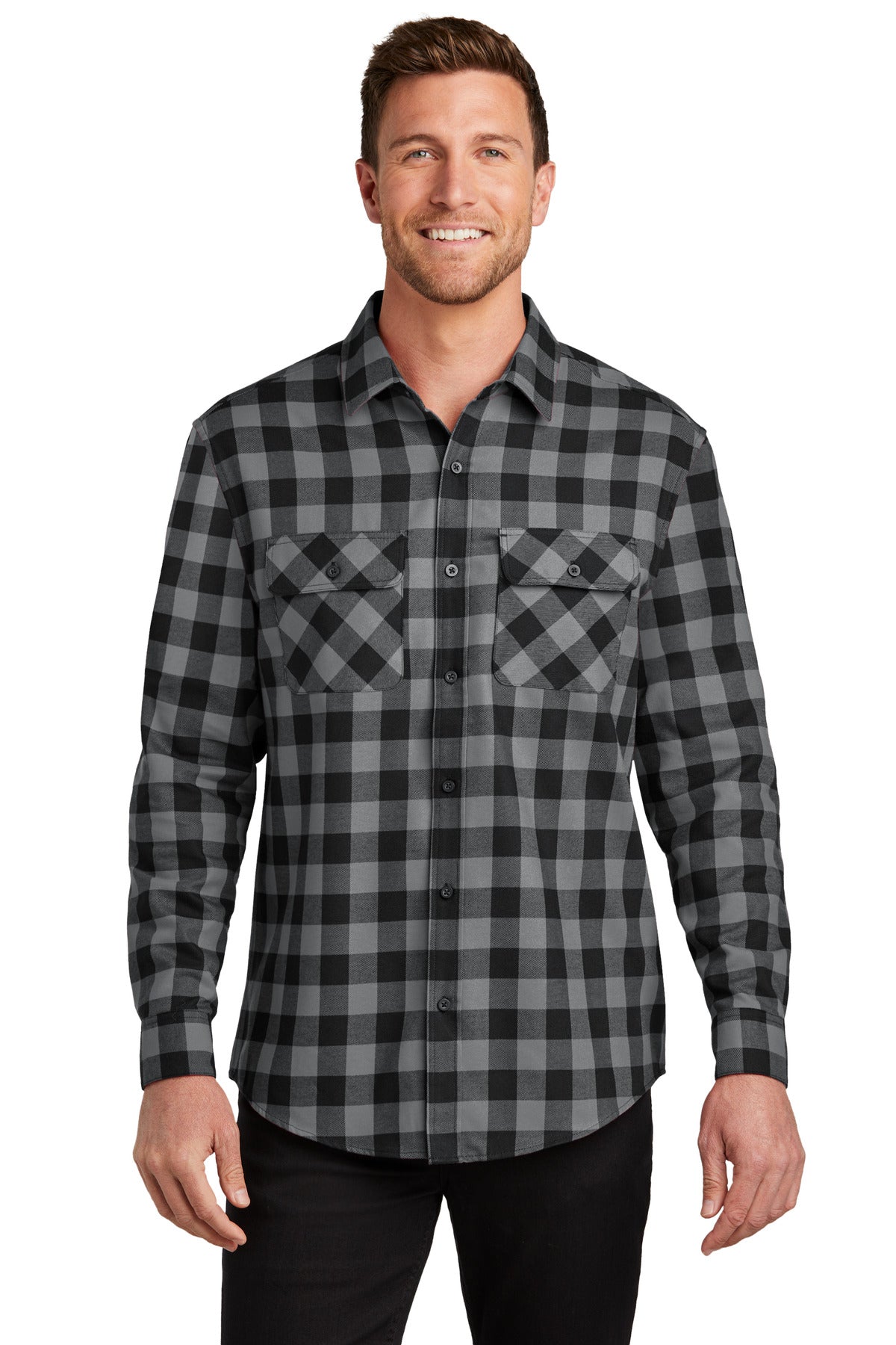 #color_grey/ black buffalo check