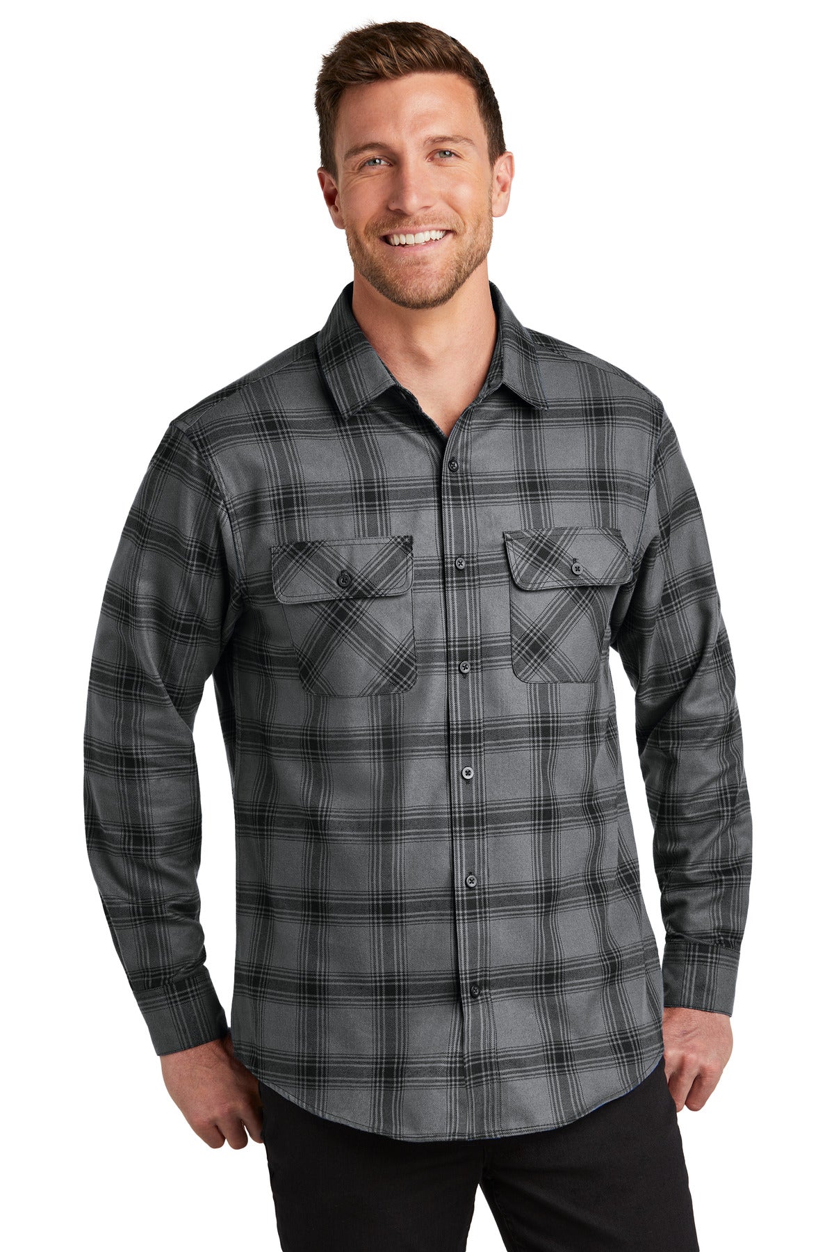 #color_grey/ black open plaid