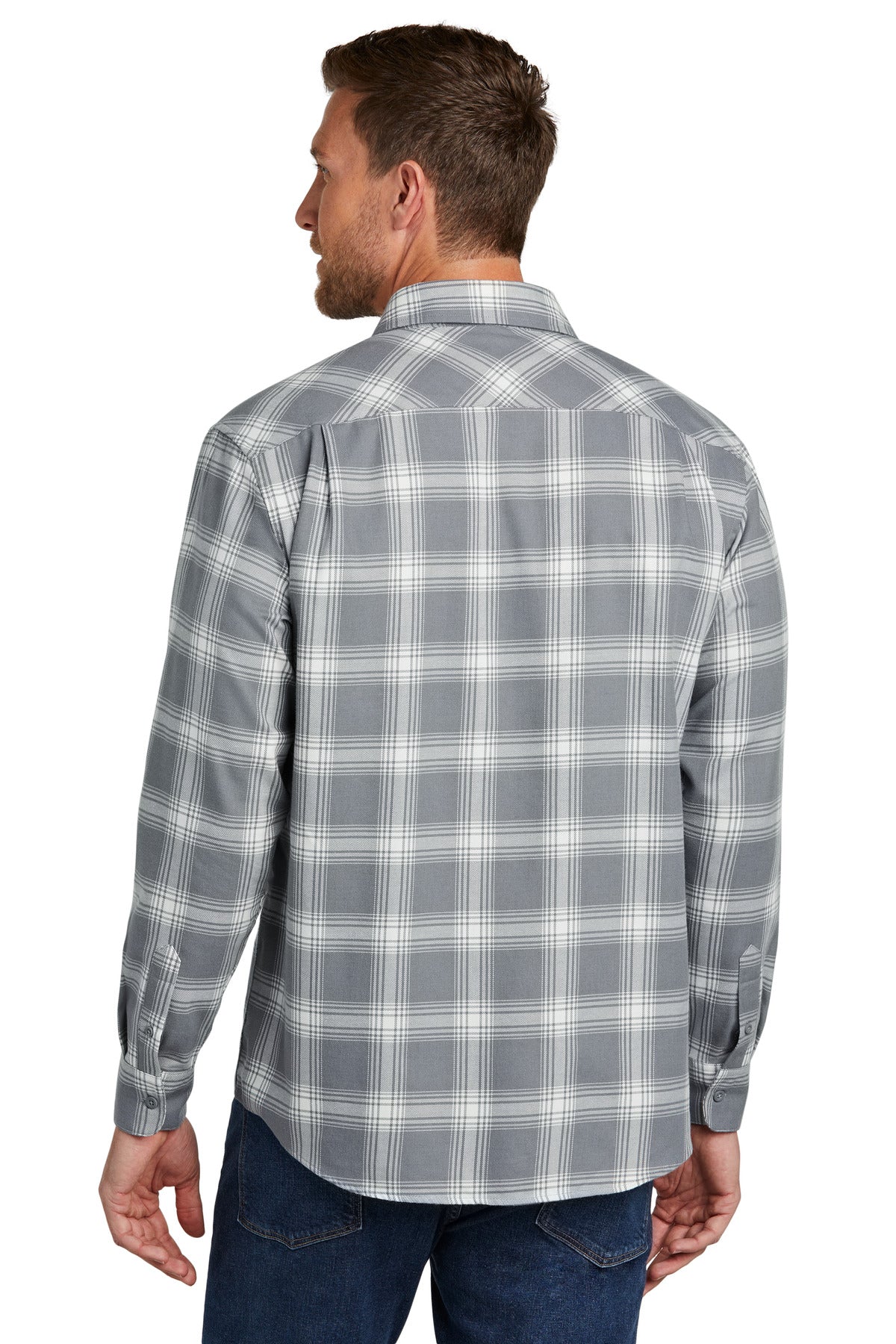 #color_grey/ cream open plaid